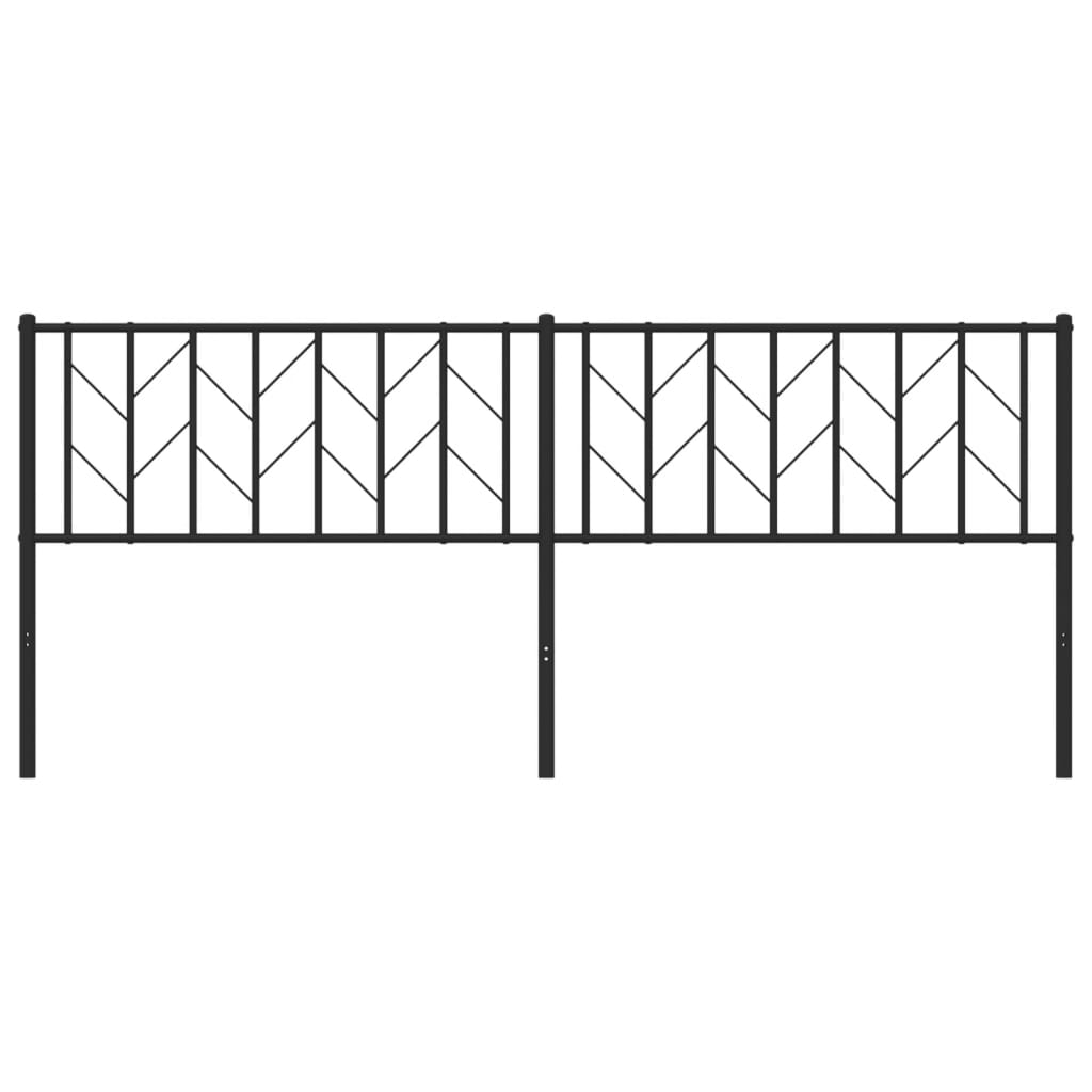 vidaXL Ersatz-Kopfteil Metall Schwarz 200 cm