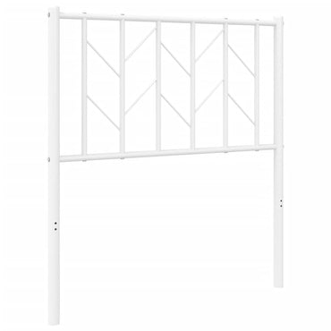 vidaXL Ersatz-Kopfteil Metall Weiß 75 cm