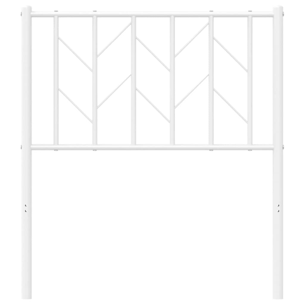 vidaXL Ersatz-Kopfteil Metall Weiß 75 cm