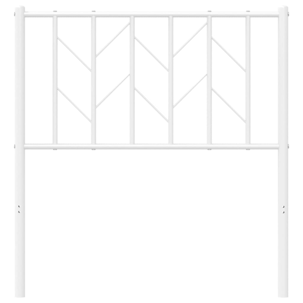 vidaXL Ersatz-Kopfteil Metall Weiß 80 cm