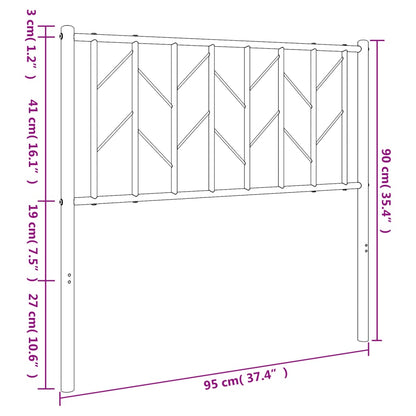 vidaXL Ersatz-Kopfteil Metall Weiß 90 cm