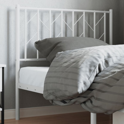 vidaXL Ersatz-Kopfteil Metall Weiß 90 cm