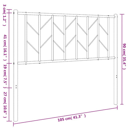 vidaXL Ersatz-Kopfteil Metall Weiß 100 cm