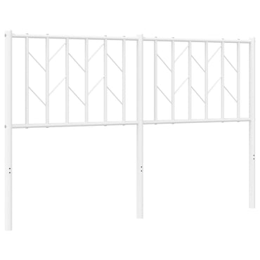 vidaXL Ersatz-Kopfteil Metall Weiß 135 cm