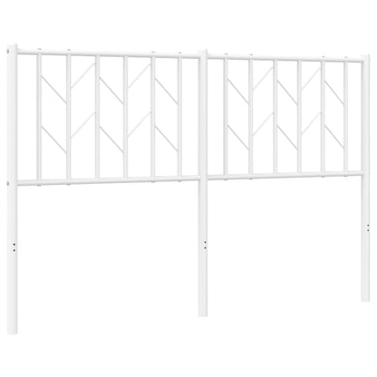 vidaXL Ersatz-Kopfteil Metall Weiß 135 cm