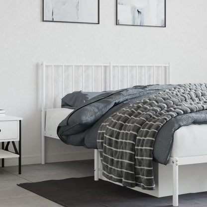 vidaXL Ersatz-Kopfteil Metall Weiß 135 cm
