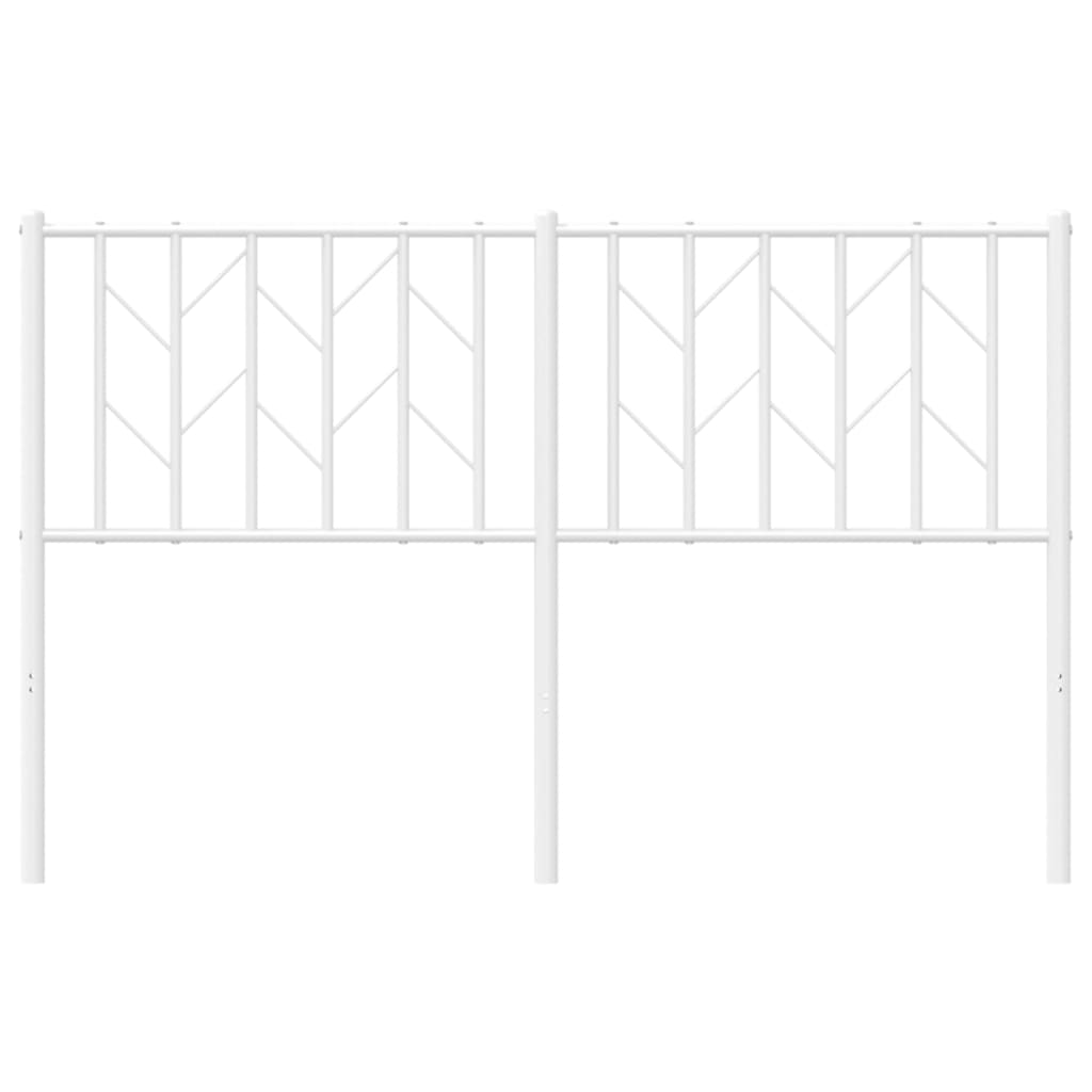 vidaXL Ersatz-Kopfteil Metall Weiß 135 cm