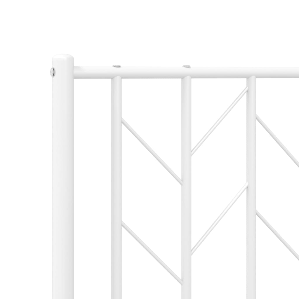 vidaXL Ersatz-Kopfteil Metall Weiß 135 cm