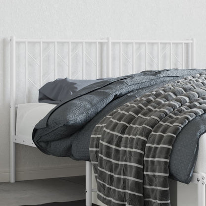 vidaXL Ersatz-Kopfteil Metall Weiß 135 cm