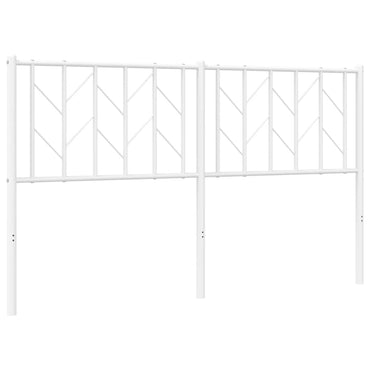 vidaXL Ersatz-Kopfteil Metall Weiß 150 cm