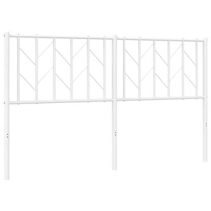 vidaXL Ersatz-Kopfteil Metall Weiß 150 cm
