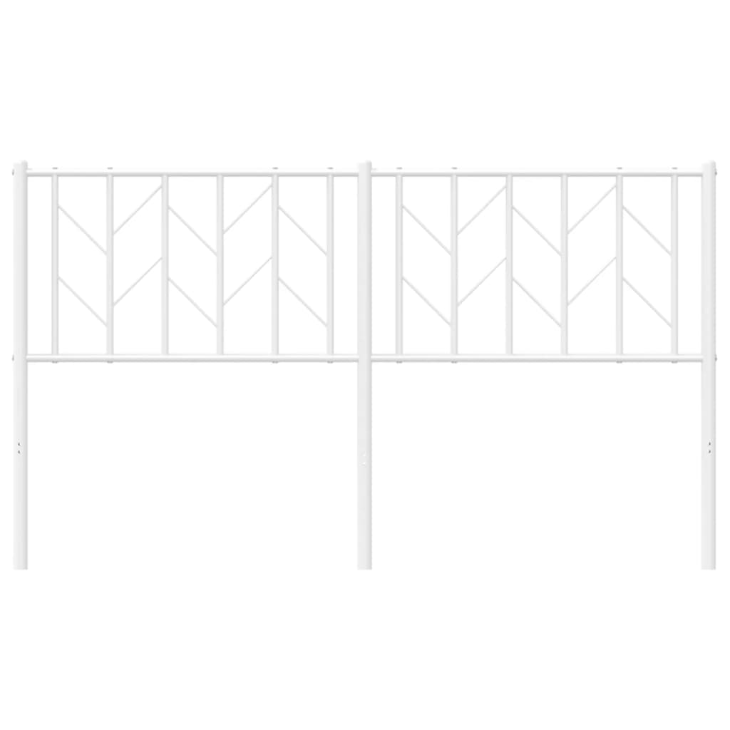 vidaXL Ersatz-Kopfteil Metall Weiß 150 cm