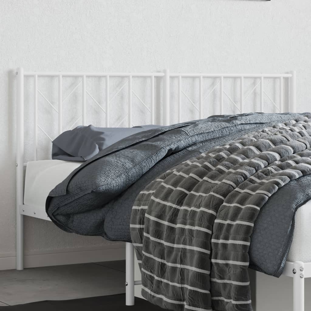 vidaXL Ersatz-Kopfteil Metall Weiß 150 cm