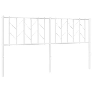 vidaXL Ersatz-Kopfteil Metall Weiß 160 cm