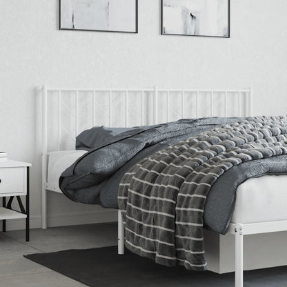 vidaXL Ersatz-Kopfteil Metall Weiß 160 cm
