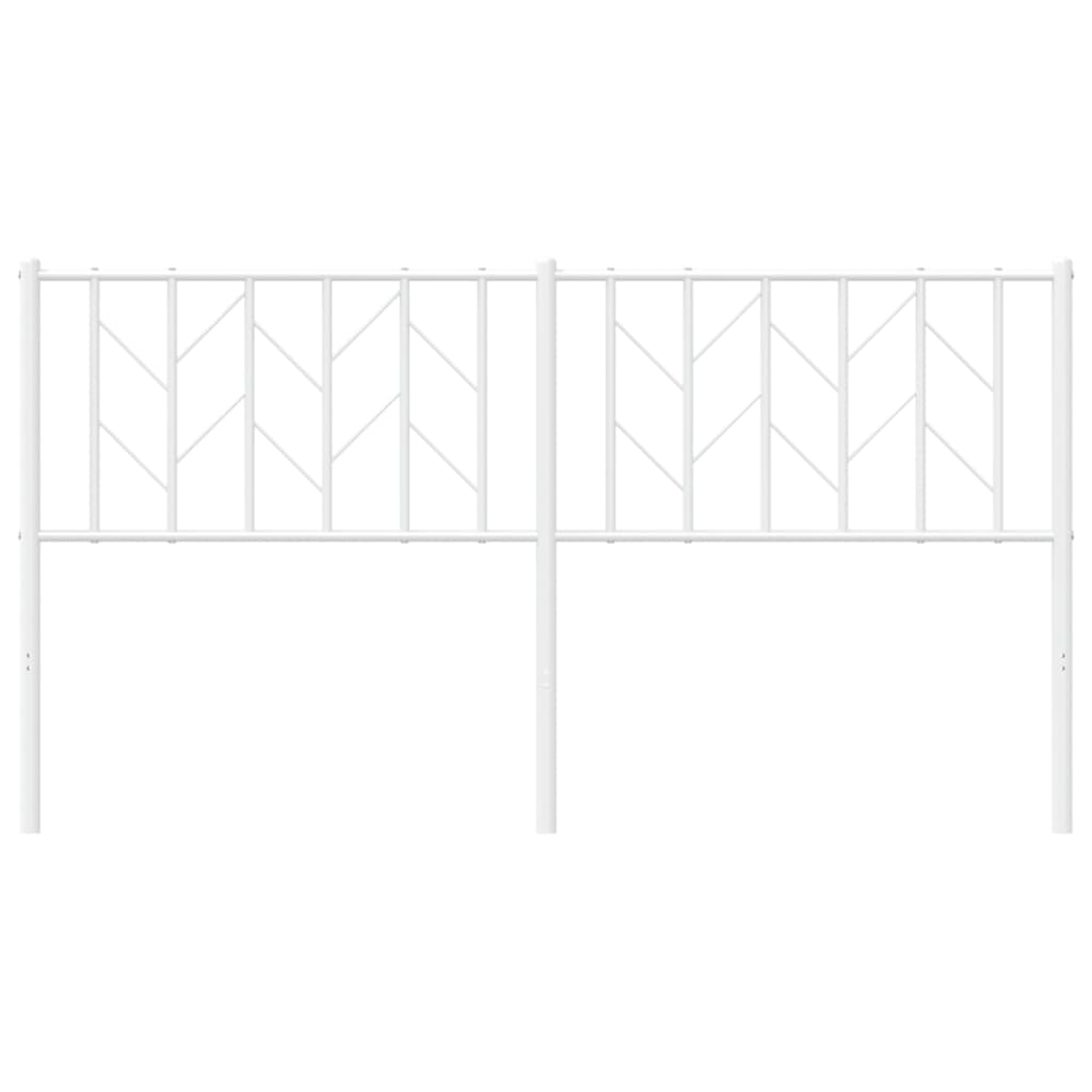 vidaXL Ersatz-Kopfteil Metall Weiß 160 cm