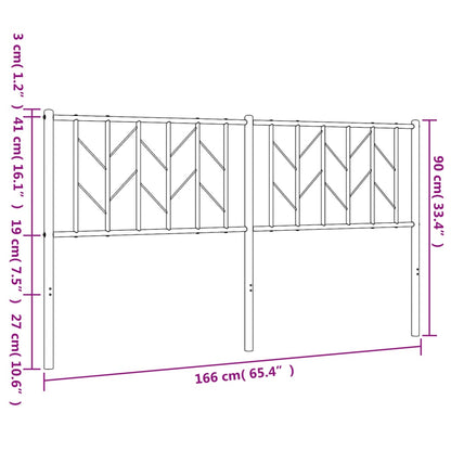 vidaXL Ersatz-Kopfteil Metall Weiß 160 cm