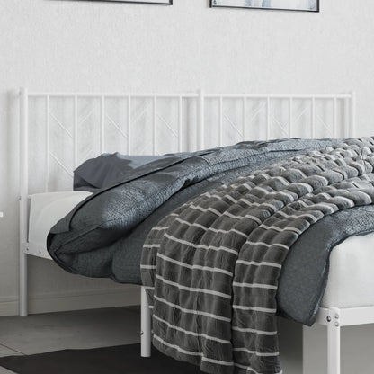 vidaXL Ersatz-Kopfteil Metall Weiß 160 cm