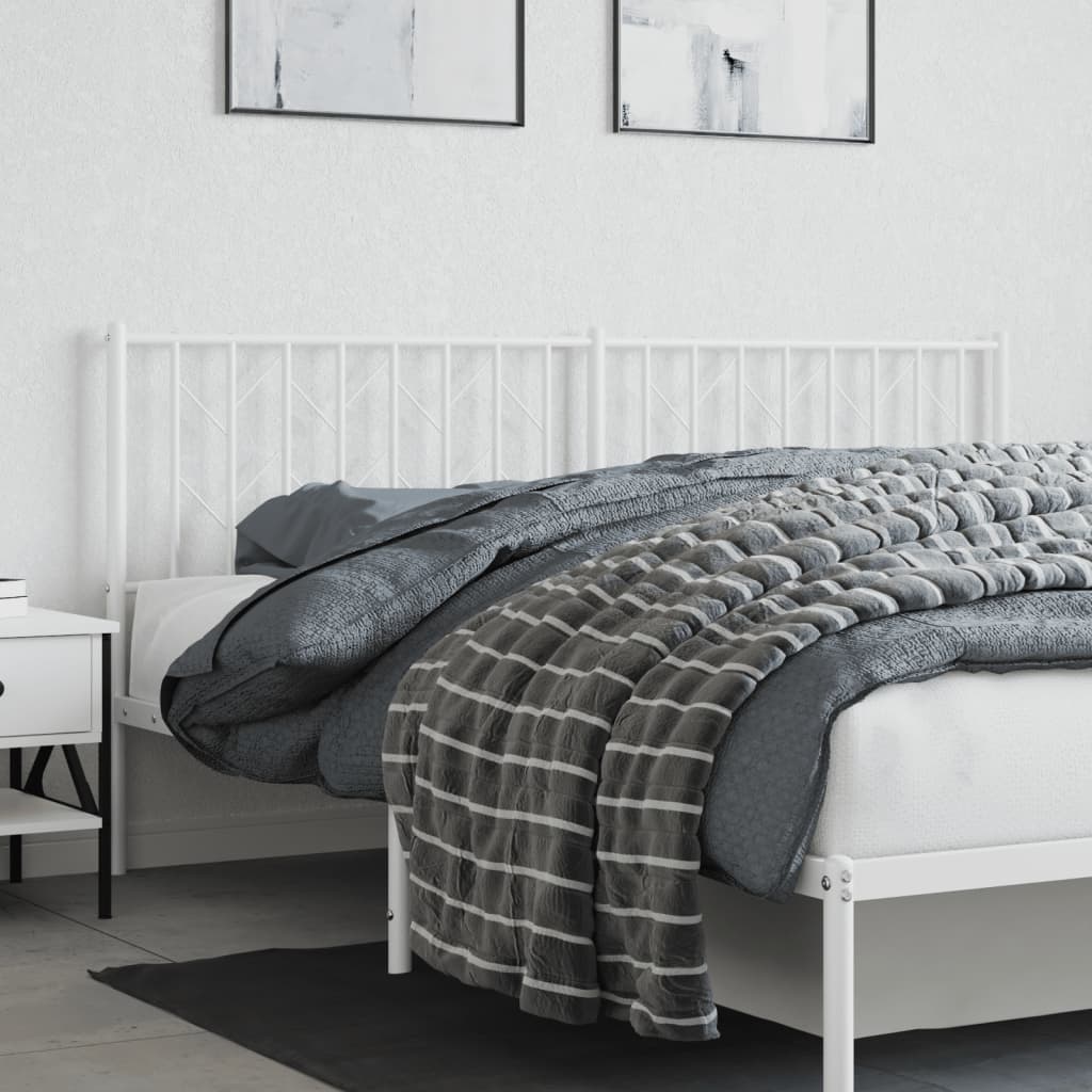 vidaXL Ersatz-Kopfteil Metall Weiß 180 cm