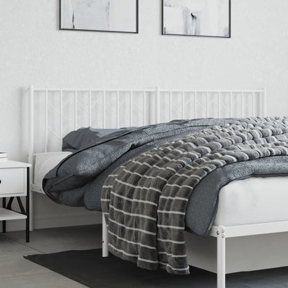 vidaXL Ersatz-Kopfteil Metall Weiß 180 cm