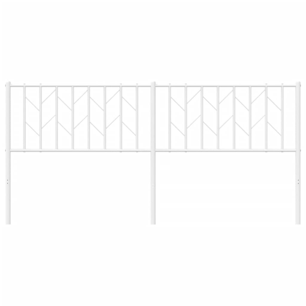 vidaXL Ersatz-Kopfteil Metall Weiß 180 cm