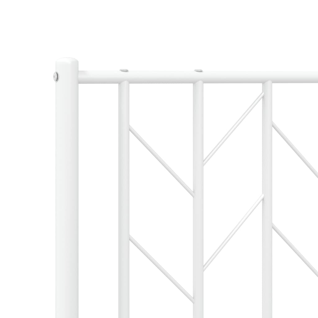 vidaXL Ersatz-Kopfteil Metall Weiß 180 cm