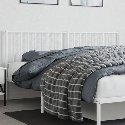 vidaXL Ersatz-Kopfteil Metall Weiß 180 cm