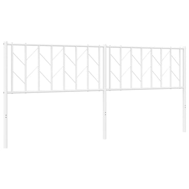 vidaXL Ersatz-Kopfteil Metall Weiß 193 cm