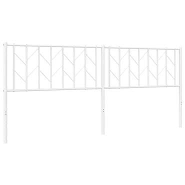 vidaXL Ersatz-Kopfteil Metall Weiß 200 cm