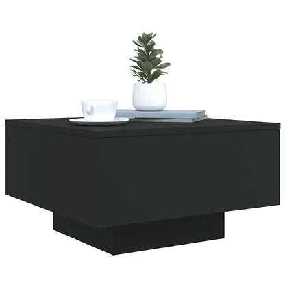 vidaXL Table basse noire 55x55x31 cm en bois d'ingénierie
