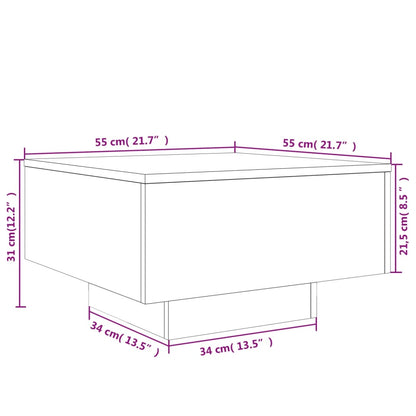 vidaXL Couchtisch Betongrau 55x55x31 cm Holzwerkstoff