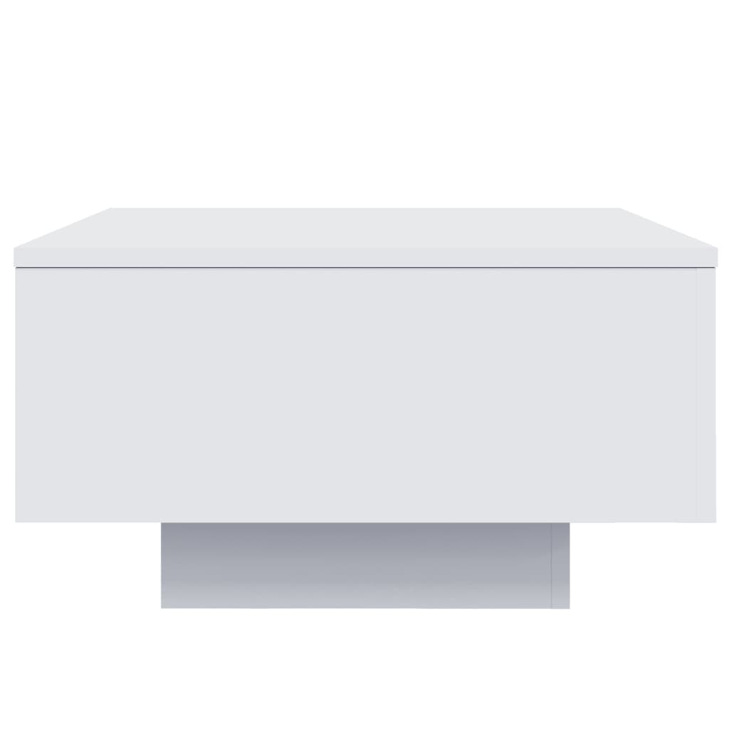 vidaXL Table basse avec lumières LED Blanc 55x55x31 cm