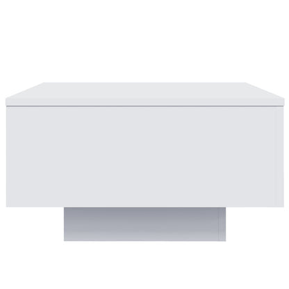 vidaXL Table basse avec lumières LED Blanc 55x55x31 cm