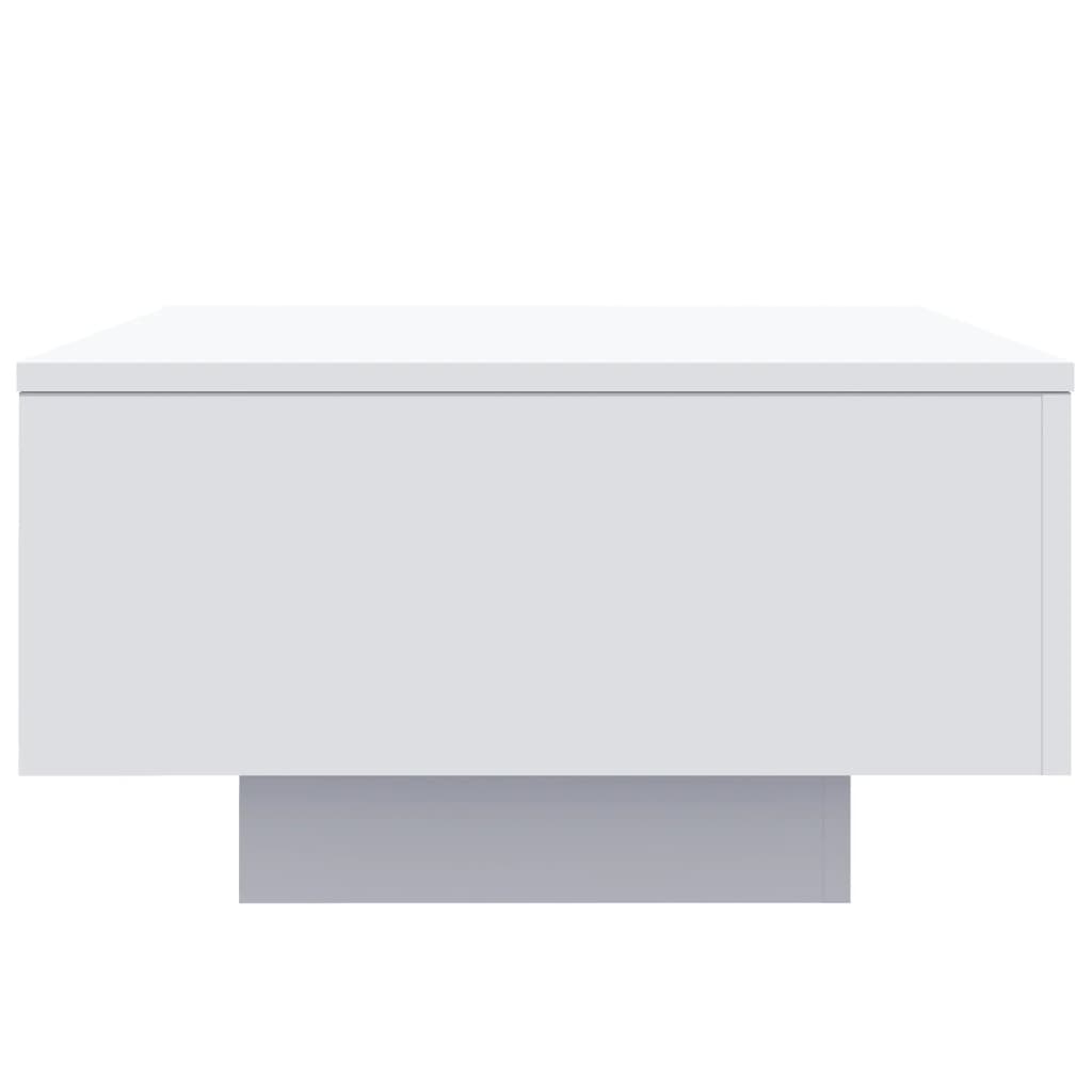 vidaXL Table basse avec lumières LED Blanc 55x55x31 cm