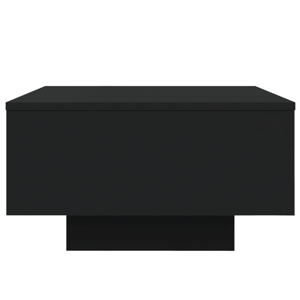 vidaXL Table basse avec lumières LED Noir 55x55x31 cm