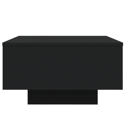 vidaXL Table basse avec lumières LED Noir 55x55x31 cm