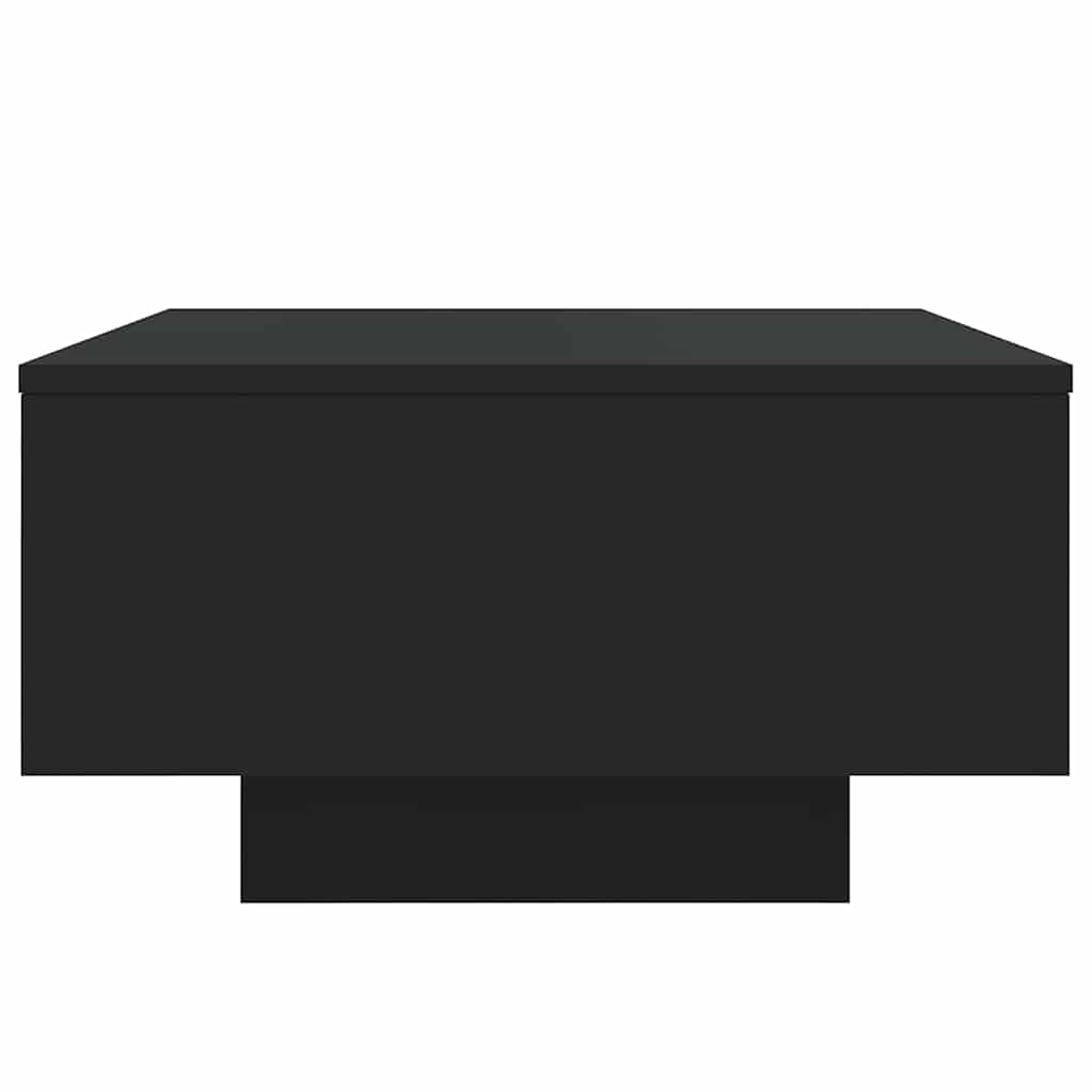 vidaXL Table basse avec lumières LED Noir 55x55x31 cm
