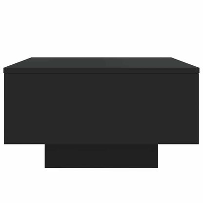 vidaXL Table basse avec lumières LED Noir 55x55x31 cm