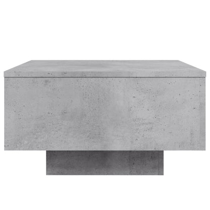 vidaXL Couchtisch mit LED-Leuchten Betongrau 55x55x31 cm