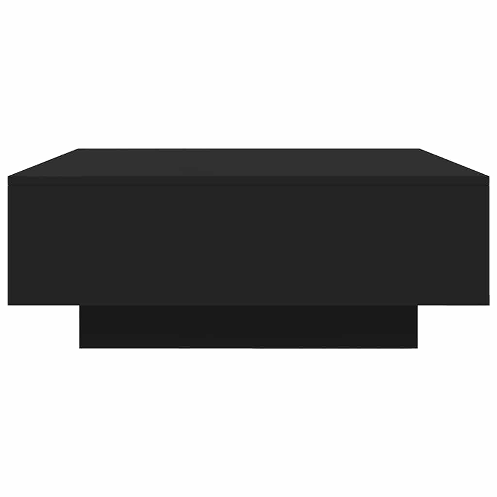 vidaXL Table basse noire 80x80x31 cm Aggloméré