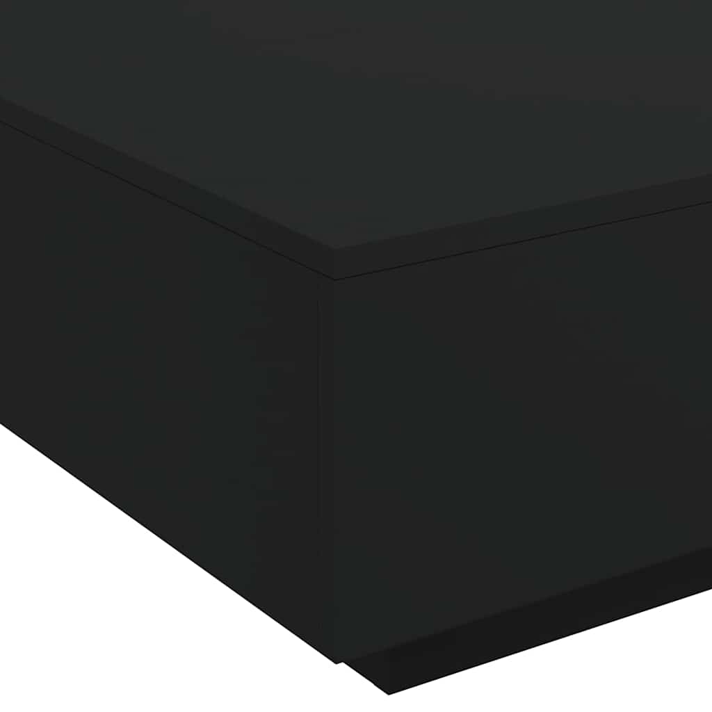 vidaXL Table basse noire 80x80x31 cm Aggloméré