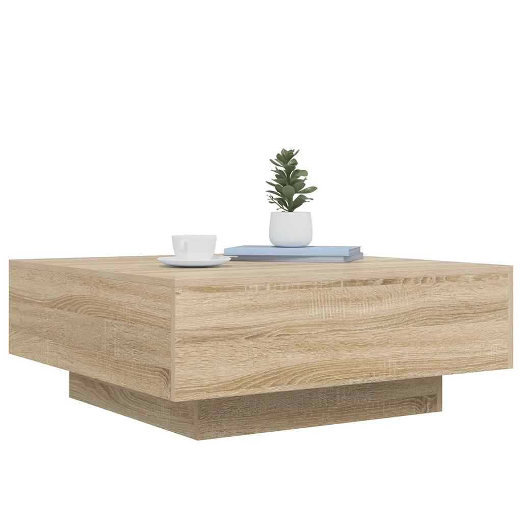 vidaXL Couchtisch Sonoma-Eiche 80x80x31 cm Holzwerkstoff