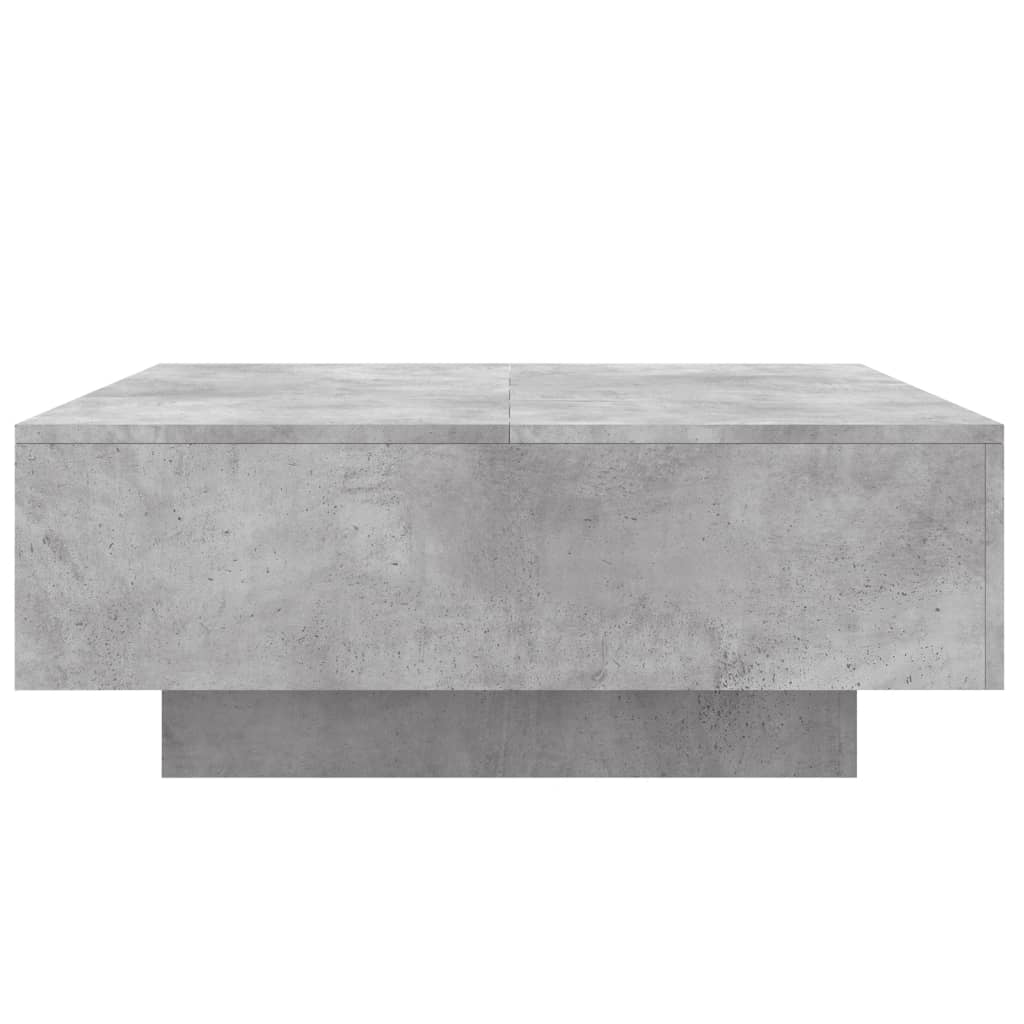vidaXL Couchtisch Betongrau 80x80x31 cm Holzwerkstoff