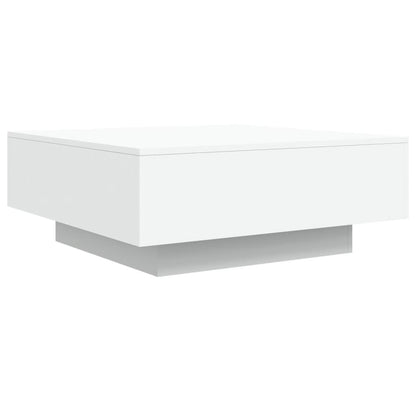 vidaXL Table basse avec lumières LED Blanc 80x80x31 cm