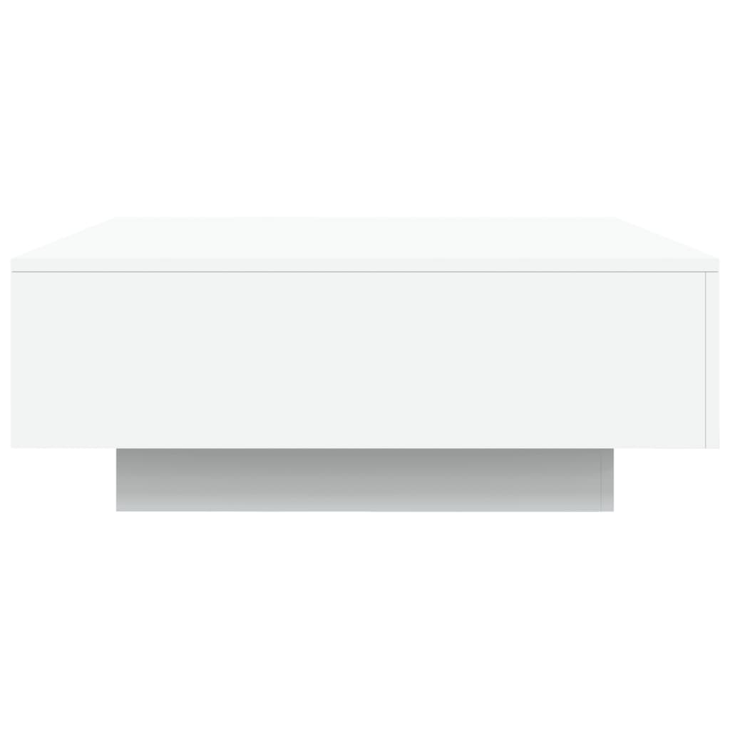 vidaXL Table basse avec lumières LED Blanc 80x80x31 cm