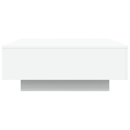 vidaXL Table basse avec lumières LED Blanc 80x80x31 cm