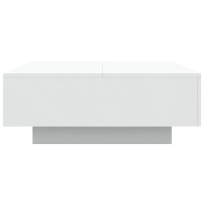 vidaXL Table basse avec lumières LED Blanc 80x80x31 cm