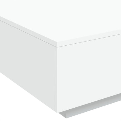 vidaXL Table basse avec lumières LED Blanc 80x80x31 cm