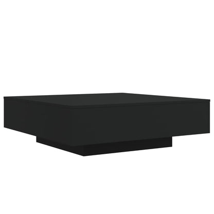 vidaXL Table basse noire 100x100x31 cm en bois d'ingénierie