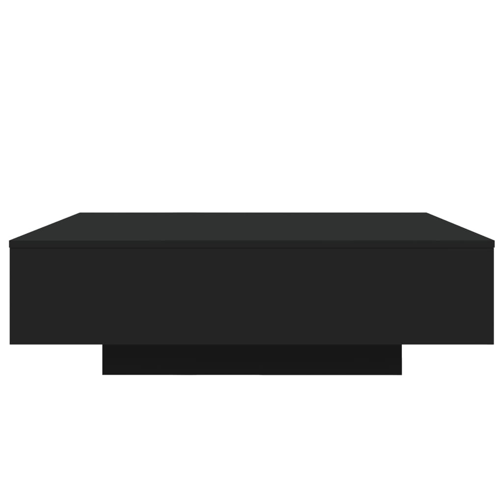vidaXL Table basse noire 100x100x31 cm en bois d'ingénierie